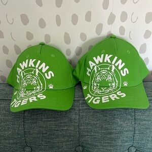 Stranger Things Hawkins Tigers Green Two Hats